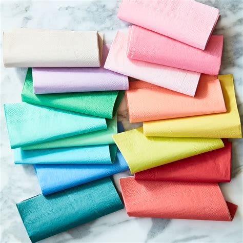 colored paper napkins dinner