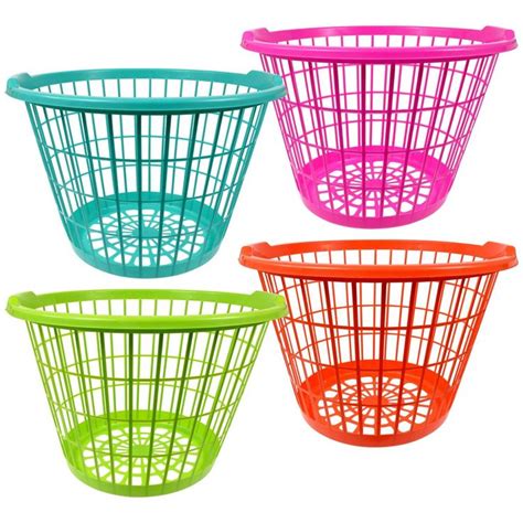 Colored Plastic Laundry Baskets