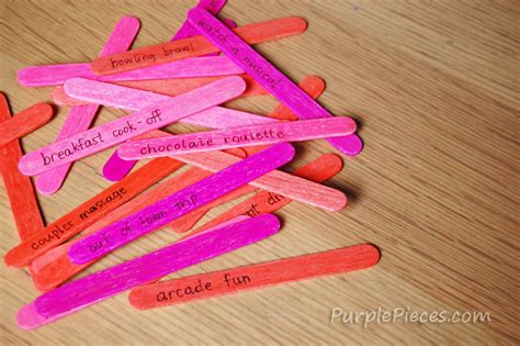 Colored Popsicle Sticks Date Night