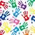 colorful handprints clipart