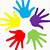 colorful hands clipart