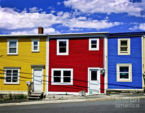 Colorful houses in St. John's Newfoundland Photograph by Elena Elisseeva