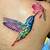 colorful hummingbird tattoos