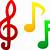 colorful music symbol