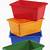 colorful storage bins