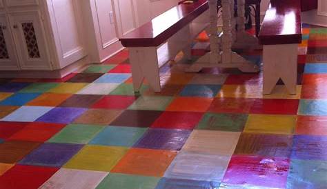 Multicolour Stripe Vinyl Flooring Atrafloor