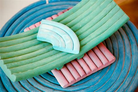 Colorful polymer clay stack