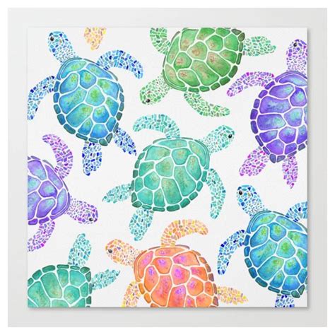 Colorful Turtle Wall Art