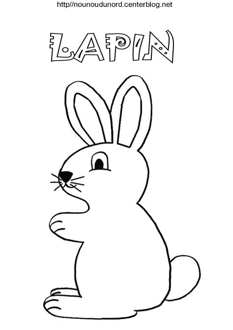 coloriage de lapin gratuit