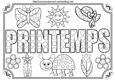 coloriage printemps à imprimer pdf