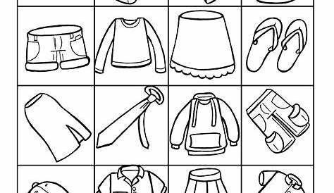 16 Best Images of Clothing Printable Worksheets For Preschoolers