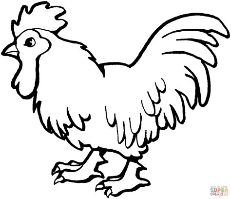 Rooster (Animals) Printable coloring pages