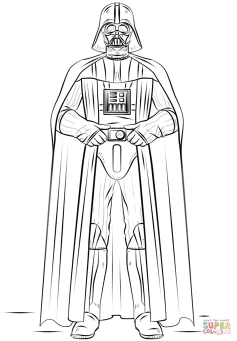 Darth Vader Is So Angry In Star Wars Coloring Page Download & Print