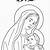 coloring page of mary mother of jesus