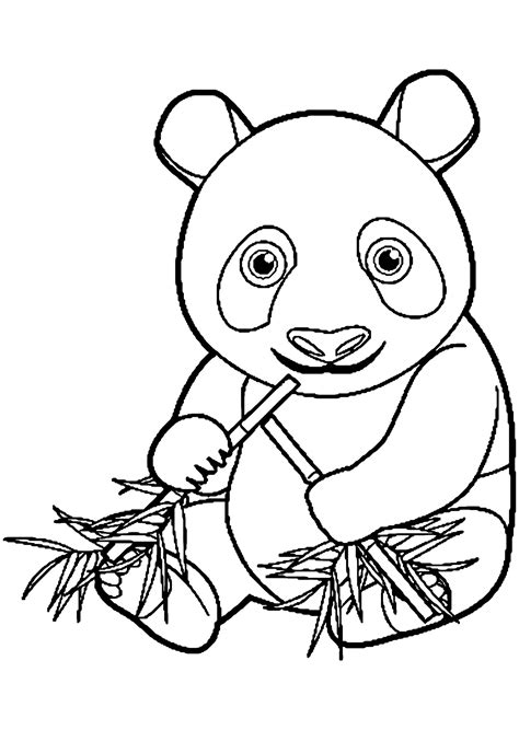Coloring Page Panda Bear Printable