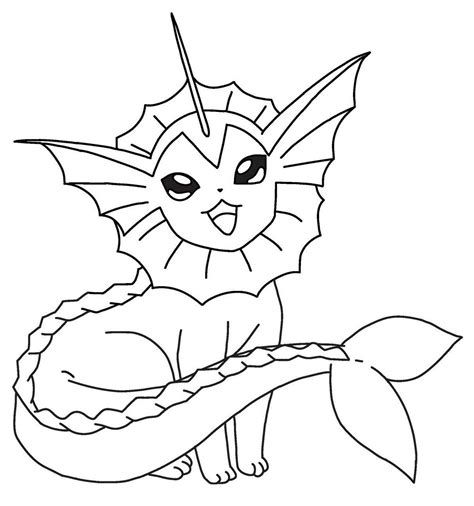 Coloring Page Vaporeon