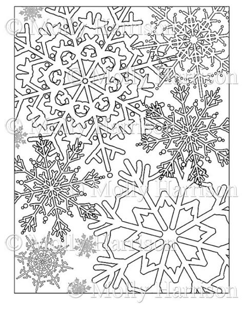 coloring pages adult snowflake