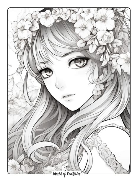 Anime Girl Coloring Pages Free Printable Coloring Pages for Kids