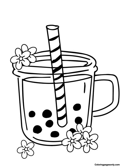 Kawaii boba tea bubble tea and panda bestea clip art for Etsy