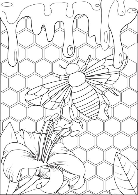 Coloring Pages Honey Bees