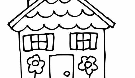 Coloring Pages House Drawing For Colouring Pin On Adults