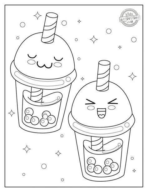 Kawaii Food Coloring Pages Coloring Home
