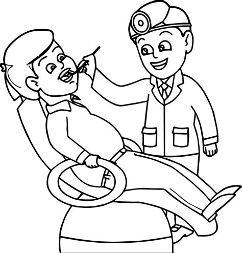 Little Boy Dentist Coloring Page Free Printable Coloring Pages for Kids