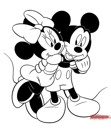 Coloring Pictures Of Mickey And Minnie Mouse