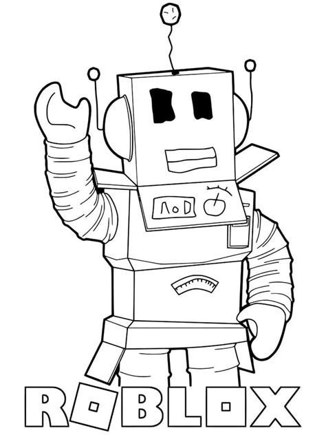Coloring Book Page Roblox Robot