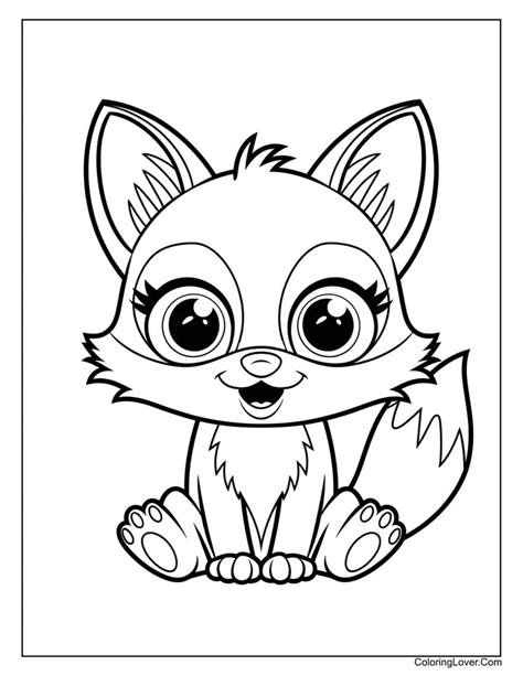 coloring fox pages printable template