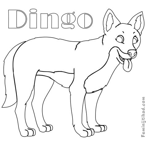 Coloring Page Dingo