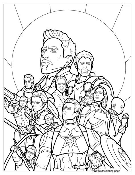 Coloring Page Marvel Hard