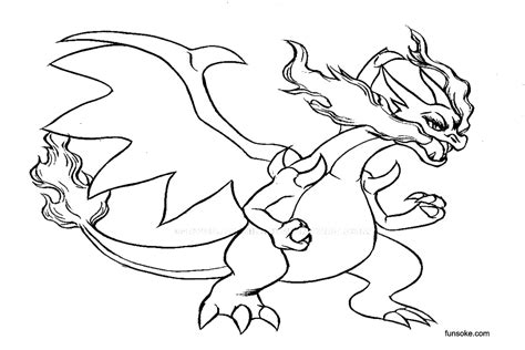 Coloring Page Mega Charizard