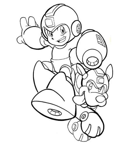 Coloring Page Mega Man