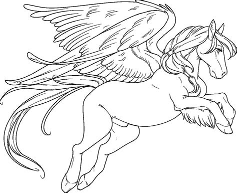 coloring page of pegasus