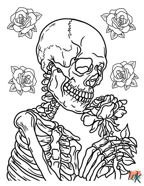 Coloring Page Of Skeleton
