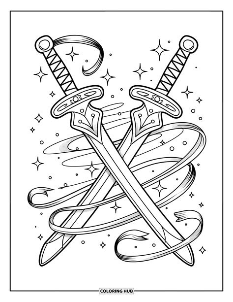 Coloring Page Of Sword