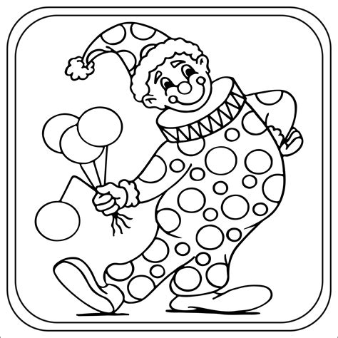 Coloring Page Printable Clown