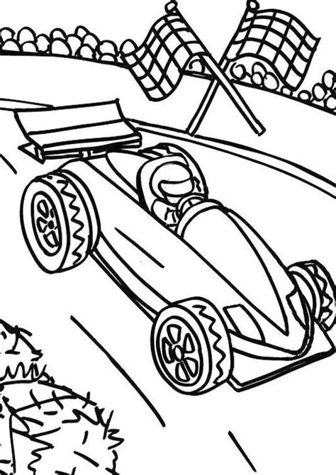 coloring page racing car