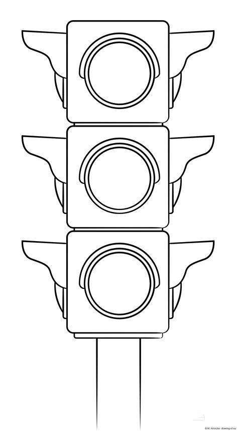 Coloring Page Traffic Light