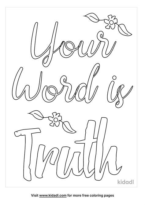 Coloring Page Word Truth