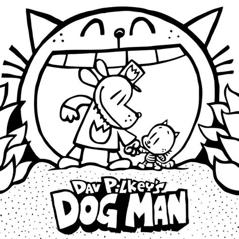 coloring pages dog man