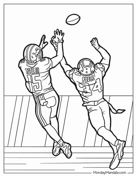 coloring pages football nfl