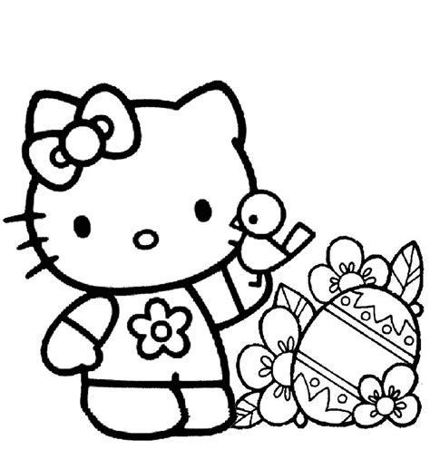 coloring pages for hello kitty