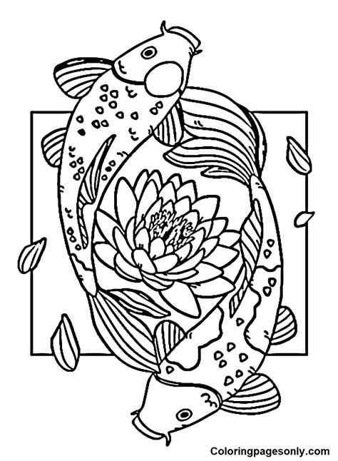 Coloring Pages Of Koi