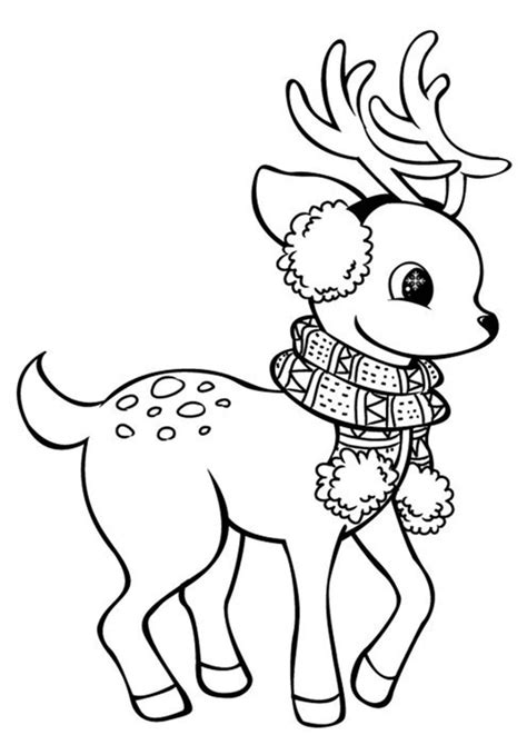 coloring pages of reindeer to print