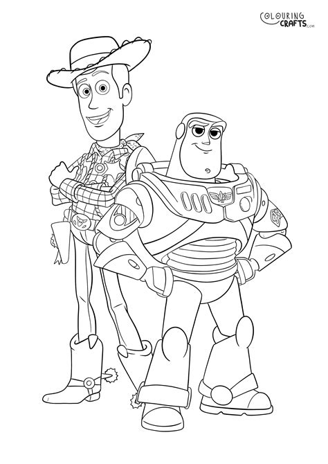 Woody And Buzz Coloring Pages