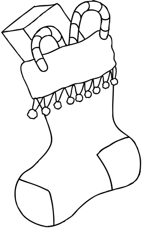 coloring pages printable christmas stocking