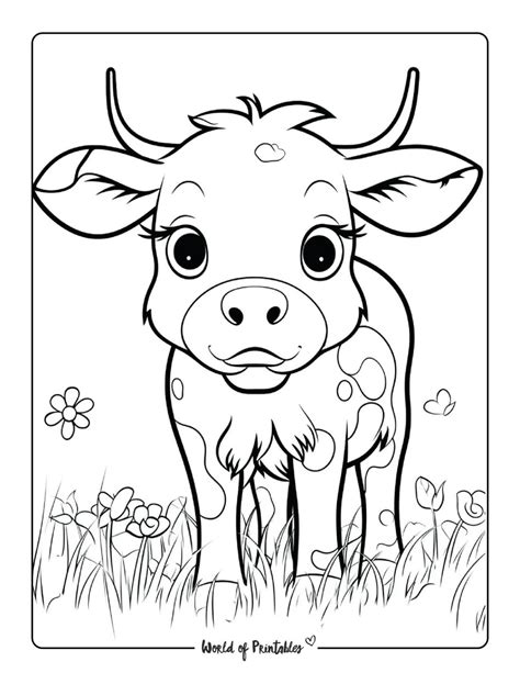 coloring pages printable cows printable template