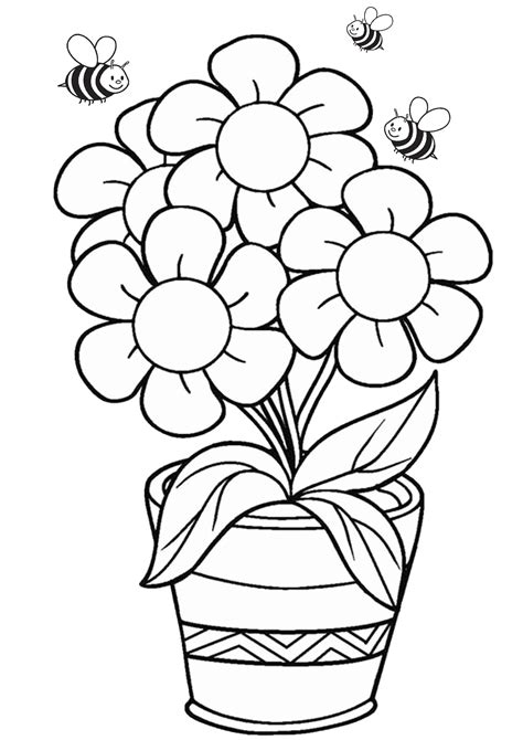 coloring pages printable flowers pdf